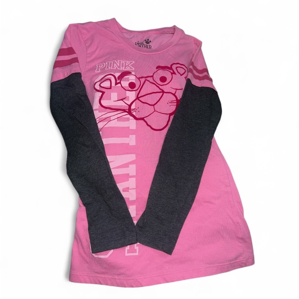 Kids Long Sleeve Tee - Pink and Gray